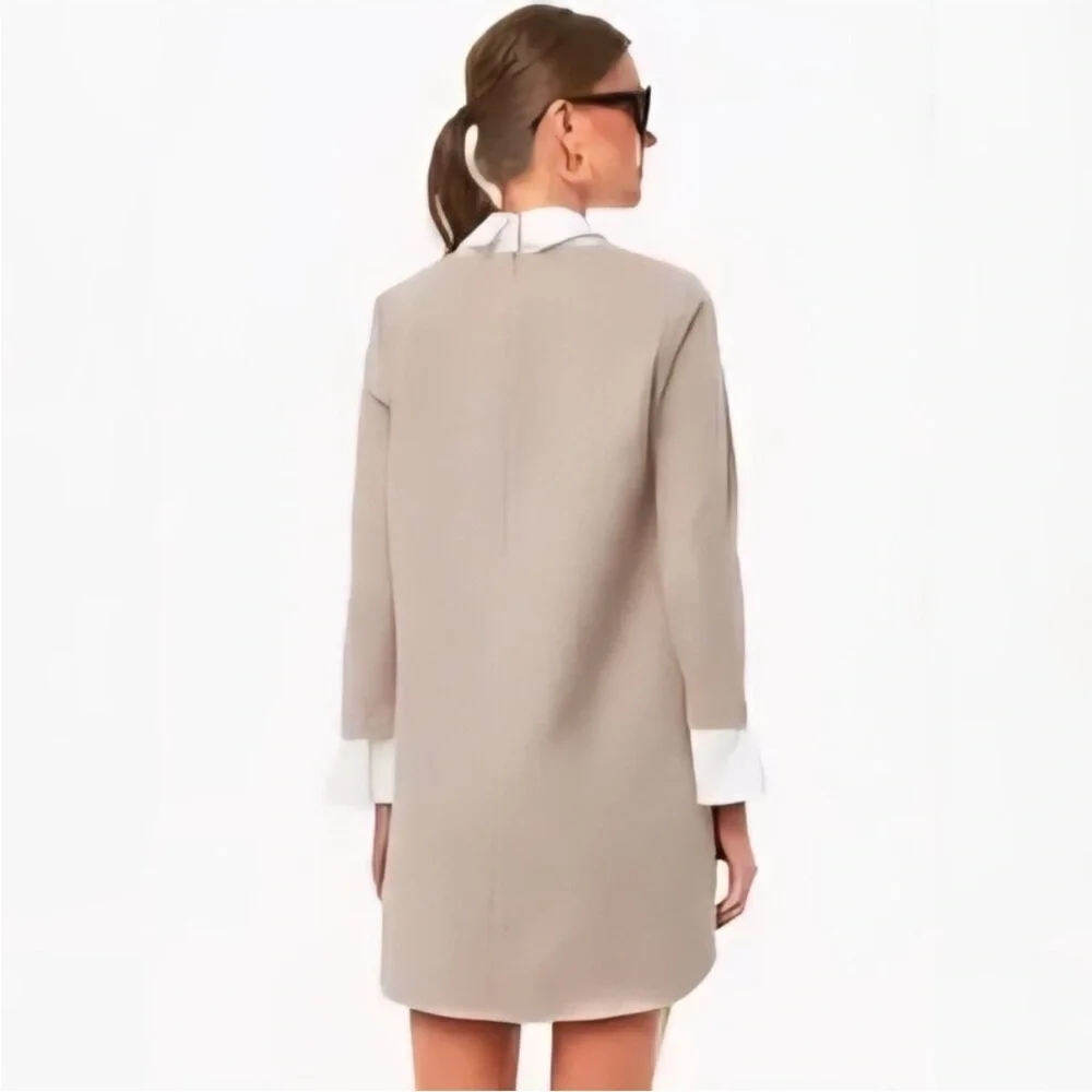 NWT Tuckernuck Dress Dakotah English Ivy Collar Mini in Sandwhisp - Picture 4 of 10